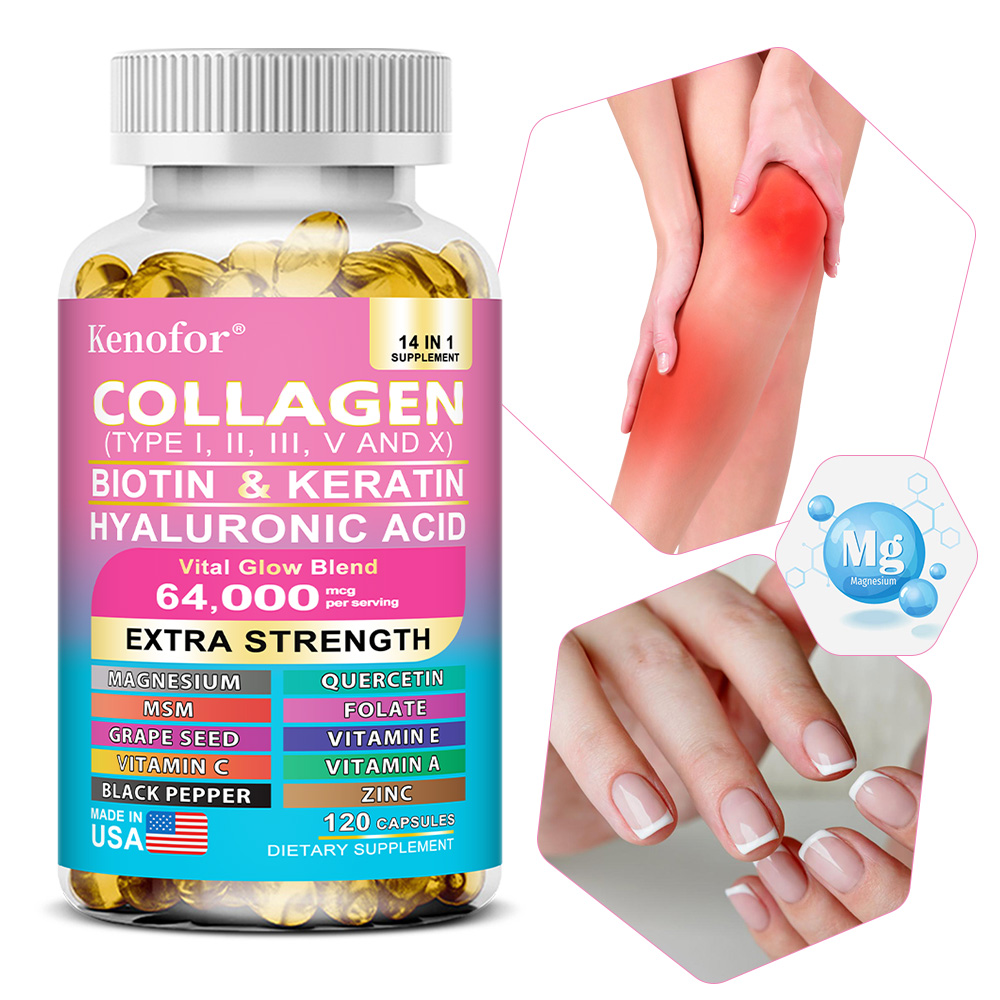 Hair Care Vitamin - Cápsulas de colágeno complejas, iluminan el