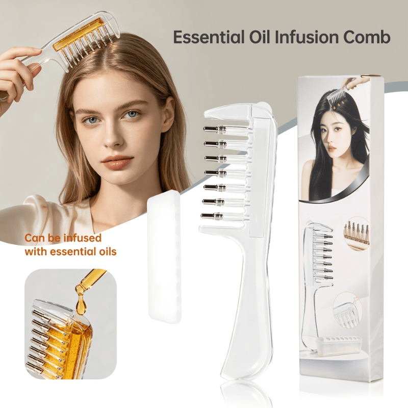 Hair Care Tonic - Peine Transparente para Infusión de Aceites