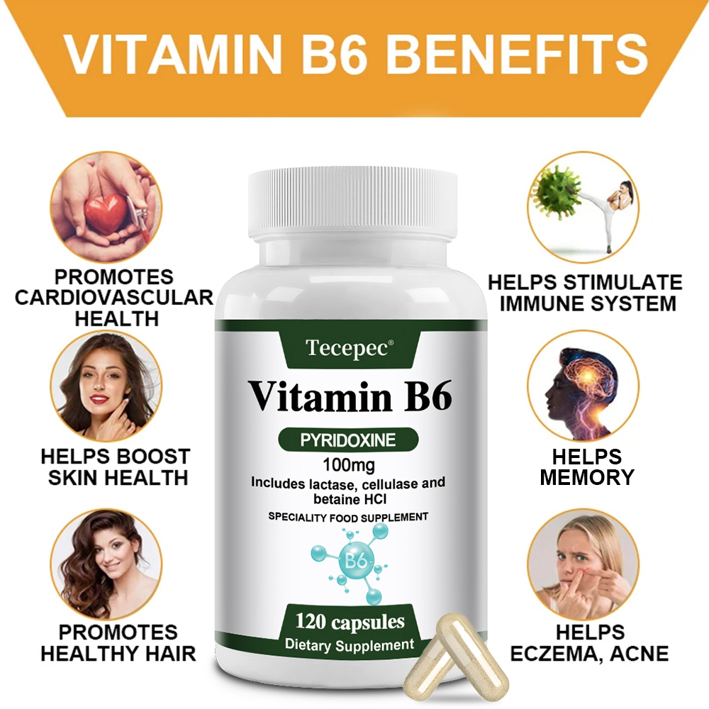 Cápsulas de Vitamina B6, Suple - Hair Care Vitamin reseña y precio